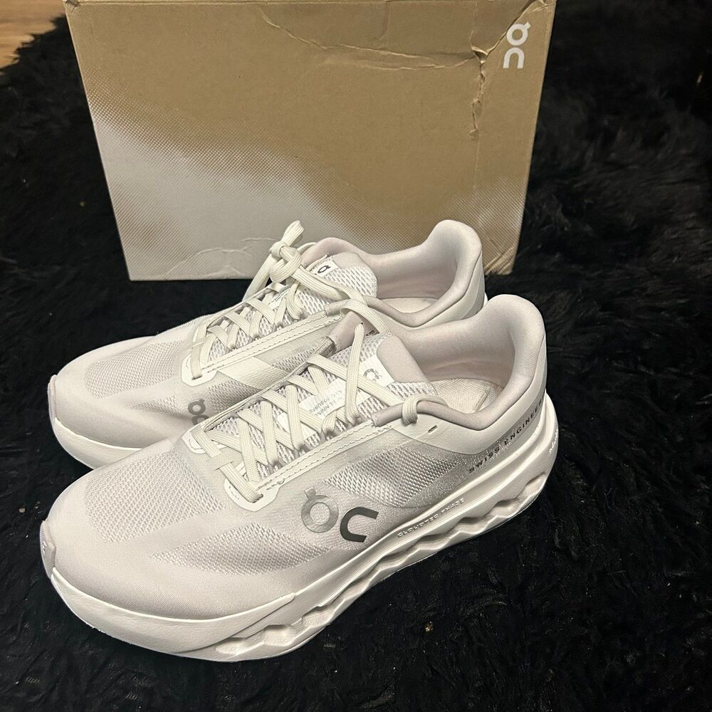ON CLOUDSURFER white athletic training running lace up shoes sneakers sz 8.5 new - Picture 6 of 6